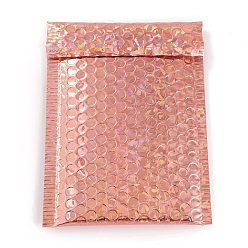 PeachPuff Laser Film Package Bags, Bubble Mailer, Padded Envelopes, Rectangle, PeachPuff, 24x15x0.6cm