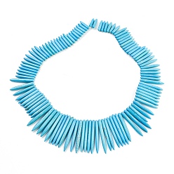 Turquoise Gemstone Beads Strands, Synthetic Turquoise, Dyed, Turquoise, 19~50mm, Hole: 1.5mm, about  15.5 inch per strand
