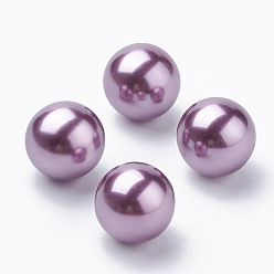 Medium Orchid Eco-Friendly Plastic Imitation Pearl Beads, High Luster, Grade A, No Hole Beads, Round, Medium Orchid, 4mm