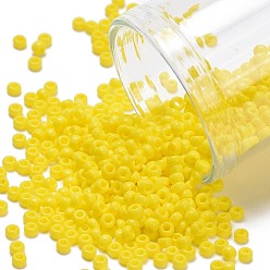 (RR404) Opaque Yellow MIYUKI Round Rocailles Beads, Japanese Seed Beads, 11/0, (RR404) Opaque Yellow, 11/0, 2x1.3mm, Hole: 0.8mm, about 5500pcs/50g
