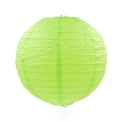 Green Yellow Paper Ball Lantern, Round, Green Yellow, 25cm