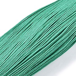 Medium Sea Green Waxed Cotton Cord, Medium Sea Green, 1.5mm, about 360yard/bundle(330m/bundle)