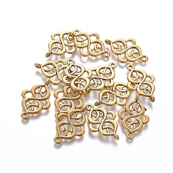 Antique Golden Alloy Links connectors, Lead Free and Cadmium Free &Nickel Free, Antique Golden, 28x18x2mm, Hole: 1.5mm, hole: 1.5mm