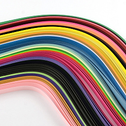 Mixed Color Rectangle 36 Colors Quilling Paper Strips, Mixed Color, 525x5mm, about 360strips/bag, 36color/bag