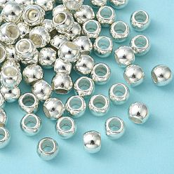 Silver Tibetan Style Spacer Beads, Lead Free and Cadmium Free, Drum, Silver, 6x7mm, Hole: 3.5mm