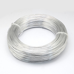 Серебро Круглая алюминиевая проволока, гибкая металлическая проволока, для изготовления ювелирных изделий, серебряные, 6 датчик, 4 мм, 16 м / 500 г (52.4 футов / 500 г)