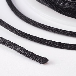 Black Nylon Thread, Black, 1.5mm, about 49.21 yards(45m)/roll