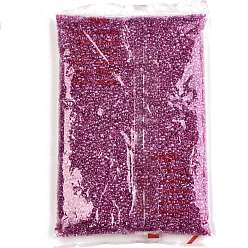 Medium Violet Red 12/0 Glass Seed Beads, Transparent Inside Colours Luster, Round Hole, Round, Medium Violet Red, 12/0, 2~2.5x1.5~2mm, Hole: 0.8mm, about 30000pcs/bag