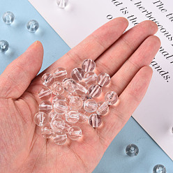 Clear Transparent Acrylic Beads, Round, Clear, 10x9mm, Hole: 2mm, about 940pcs/500g