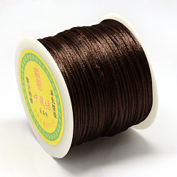 Coconut Brown Nylon Thread, Rattail Satin Cord, Coconut Brown, 1.5mm, about 49.21 yards(45m)/roll