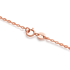 Rose Gold SHEGRACE 925 Sterling Silver Double Layered Necklace, with Three Round AAA Cubic Zirconia Pendants, Rose Gold, 17.7 inch(45cm)