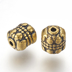 Antique Golden Tibetan Style Alloy Beads, Cadmium Free & Lead Free, Oval, Antique Golden, 8x6.5mm, Hole: 1mm