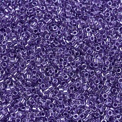 (DB0906) Сверкающий Хрустальный с Пурпурной Подкладкой Бусины miyuki delica, цилиндр, японский бисер, 11/0, (db 0906) сверкающий фиолетовый кристалл, 1.3x1.6 мм, отверстия: 0.8 мм, около 20000 шт / мешок, 100 г / мешок