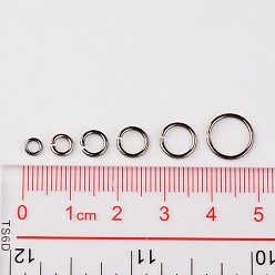 Gunmetal 1 Box of Iron Jump Rings, Mixed Size, Open Jump Rings, Gunmetal, 18~21 Gauge, 4~10x0.7~1mm, Inner Diameter: 2.6~8mm, about 1600pcs/box, Packaging Box: 8x2cm