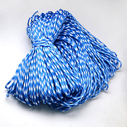 Dodger Blue 7 Inner Cores Polyester & Spandex Cord Ropes, for Rope Bracelets Making, Dodger Blue, 4mm, about 109.36 yards(100m)/bundle, 420~500g/bundle