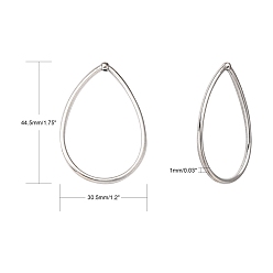 Antique Silver Tibetan Style Alloy Pendants, teardrop, Lead Free and Cadmium Free, Antique Silver, 44.5x30.5mm, Hole: 1mm