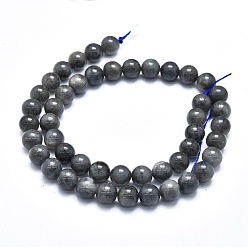Larvikite Chapelets de perles labradorite naturelle , ronde, 8~8.5mm, Trou: 0.8mm, Environ 48 pcs/chapelet, 15.35 pouce (39 cm)