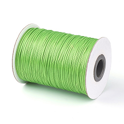 Lime Green Korean Waxed Polyester Cord, Lime Green, 1mm, about 85yards/roll