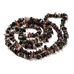 Tourmaline Natural Tourmaline Chips Beads Strands, 5~8mm, Hole: 0.8mm, about 120pcs/strand, about 32~32.5 inch
