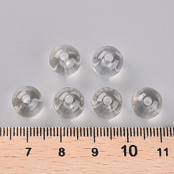 Прозрачный Прозрачные акриловые бусины, круглые, прозрачные, 10x9 мм, Отверстие : 2 мм , около 940 шт / 500 г