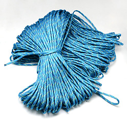 Cornflower Blue 7 Inner Cores Polyester & Spandex Cord Ropes, for Rope Bracelets Making, Cornflower Blue, 4mm, about 109.36 yards(100m)/bundle, 420~500g/bundle