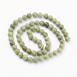 Светло-зеленый Коричневый Природный драгоценный камень, Тайвань нефрита, природная энергия камень целебная сила для изготовления ювелирных изделий, круглые, оливковый, 6 мм