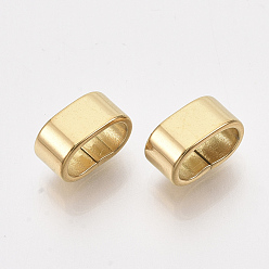 Золотой 304 из нержавеющей стали слайд прелести, прямоугольные, золотые, 5x10x6 мм, отверстие : 8x4 мм