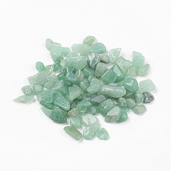 Зеленый Авантюрин Естественный зеленый бисер авантюрин, упавший камень, нет отверстий / незавершенного, чипсы, 5~8x2~5 мм, о 50 г / мешок