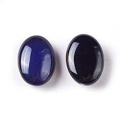 Colorful Glass Cabochons, Changing Color Mood Cabochons, Oval, Colorful, 13.9x9.7x4.7mm