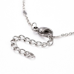 Platinum Rhombus Bracelet Makings, with Brass Link Cable Chains, 304 Stainless Steel Lobster Claw Clasps & Twisted Chain Extension & Jump Rings, Platinum, 5-1/2 inch(14cm)