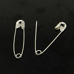 Platinum Iron Safety Pins, Platinum, 22x5x2mm, Pin: 0.3mm, about 1000pcs/bag