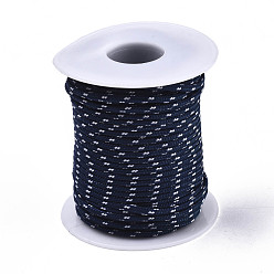 Bleu Marine Cordon polyester polyvalent, pour la fabrication de bracelets en corde ou de lacets de bottes, bleu marine, 2mm, environ 21.87 yards (20m)/rouleau