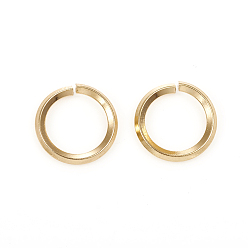 Золотой 304 кольцо из нержавеющей стали, открытые кольца прыжок, золотые, 12 датчик, 14x2 мм, внутренний диаметр: 10.5 мм