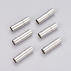 Platinum Brass Bayonet Clasps, Perfect for Jewelry Making, Platinum Color, 17x5mm, Hole: 4mm