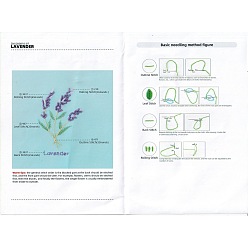 Other Plants DIY Embroidered Making Kit, Including Linen Cloth, Cotton Thread, Water Erasable Pen Refills, Iron Needle, Plants Pattern, 25x25x0.01cm