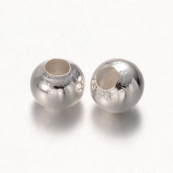 Серебро Серебряные, 8 мм, отверстие : 2.5~3 мм