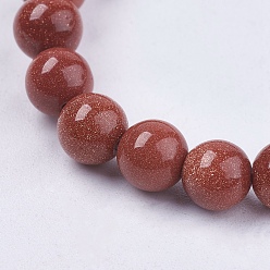 Goldstone Synthetic Goldstone Bead Strands, Round, 6mm, Hole: 1mm, about 63pcs/strand, 14 inch
