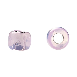 (2120) Silver Lined Light Pink Opal Toho perles de rocaille rondes, perles de rocaille japonais, (2120) opale rose clair doublée d'argent, 11/0, 2.2mm, Trou: 0.8mm, environ5555 pcs / 50 g