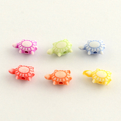 Mixed Color Craft Style Acrylic Beads, Tortoise, Mixed Color, 12x8x5mm, Hole: 2mm, about 2300pcs/500g