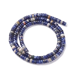 Sodalite Natural Sodalite Beads Strands, Heishi Beads, Flat Round/Disc, 4~4.5x2.5mm, Hole: 0.6mm, about 152pcs/strand, 15.04''(38.2cm)