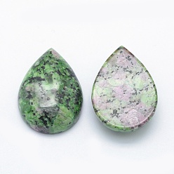 Ruby in Zoisite Natural Ruby in Zoisite Cabochons, Teardrop, 25x18x7mm