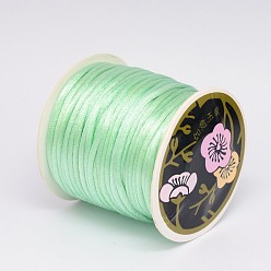 Vert Pâle Fil de nylon, corde de satin de rattail, vert pale, 2mm, environ 76.55 yards (70m)/rouleau