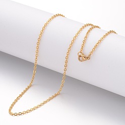 Golden Ion Plating(IP) 304 Stainless Steel Necklace, Cable Chains, with Lobster Clasps, Golden, 23.6 inch(600mm), 2mm