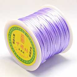 Средний Фиолетовый Нейлоновая нить, гремучий атласный шнур, средне фиолетовый, 1.5 мм, около 100 ярдов / рулон (300 футов / рулон)