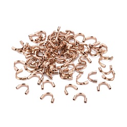 Rose Gold Ion Plating(IP) 316 Stainless Steel Wire Guardian and Protectors, Long-Lasting Plated, Rose Gold, 4.5x7.5x1.5mm, Hole: 0.6mm