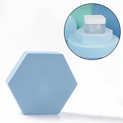 Light Sky Blue EVA Foam Photography Props, 3D Geometric Shooting Backgrounds, Jewelry Display Base, Hexagon, Light Sky Blue, 79x89x20mm