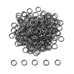 Gunmetal Iron Split Rings, Double Loops Jump Rings, Cadmium Free & Nickel Free & Lead Free, Gunmetal, 6x1.4mm, about 5.3mm inner diameter, Single Wire: 0.7mm, about 9500pcs/1000g
