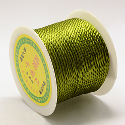 Olive Drab Braided Nylon Thread, Olive Drab, 2mm, about 54.68 yards(50m)/roll