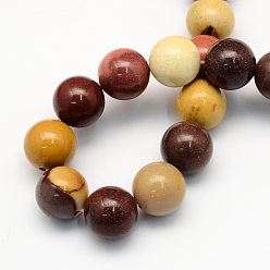 Mookaite Natural Mookaite Round Beads Strands, 6.5mm, Hole: 1mm, about 63pcs/strand, 15.5 inch