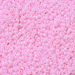 (RR428) Lustre Rose Bébé Opaque Perles rocailles miyuki rondes, perles de rocaille japonais, 11/0, (rr 428) lustre rose bébé opaque, 2x1.3mm, trou: 0.8 mm, environ 50000 pièces / livre
